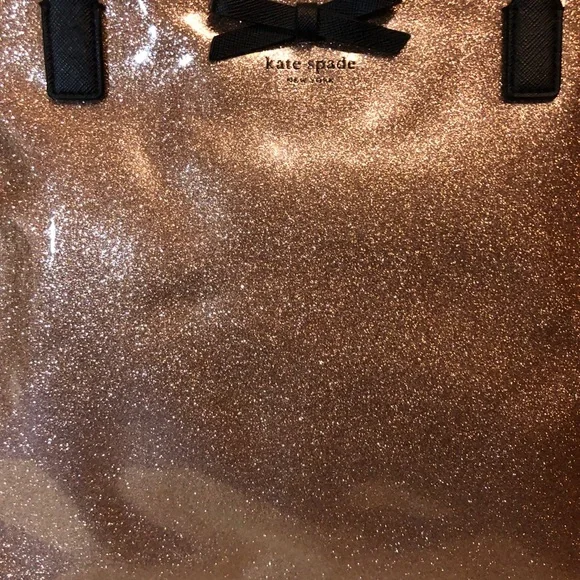Kate Spade NWOT Glittering Rose Gold Tote - Picture 2 of 14